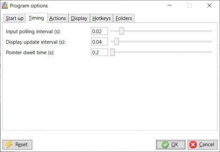 Program options - Timing