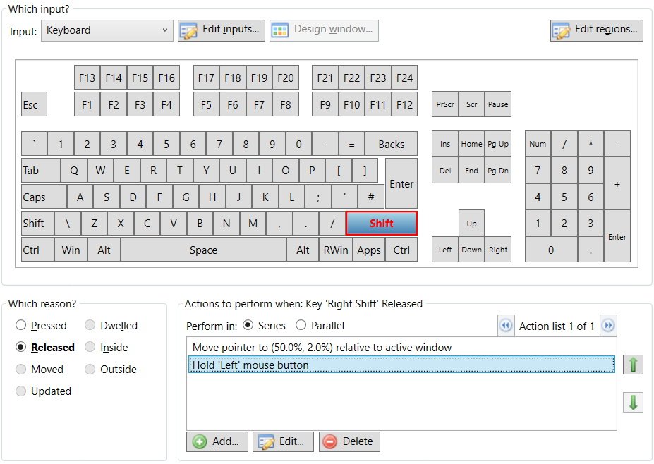 Example keyboard mapping